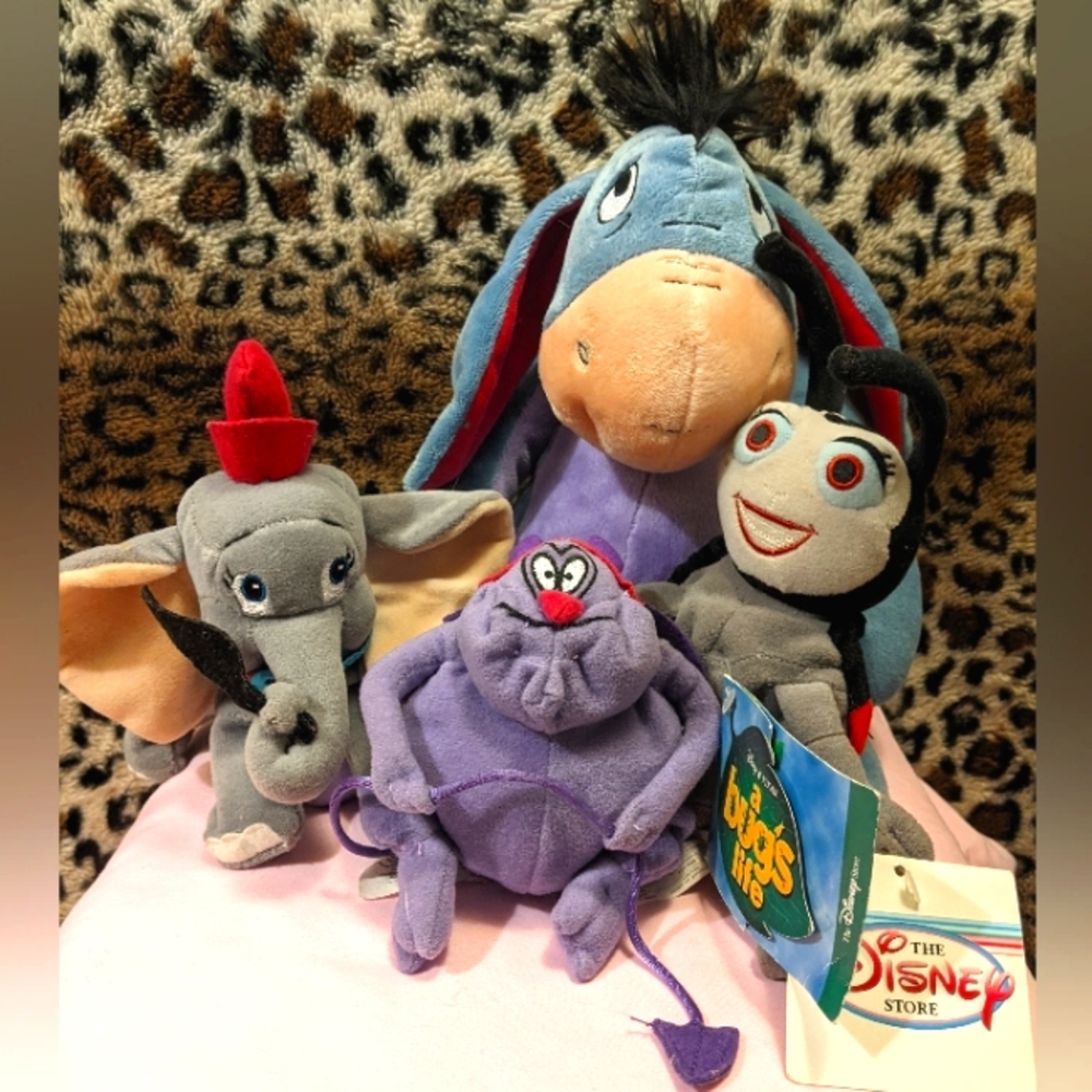 Disney Character Stuffed Animal Bundle. 4 Disney Collectible Stuffed Animals